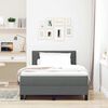 vidaXL Boxspringbett mit Matratze Dunkelgrau 120 x 190 cm Stoff