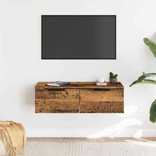 vidaXL Wandschrank Altholz-Optik 68x30x20 cm Holzwerkstoff