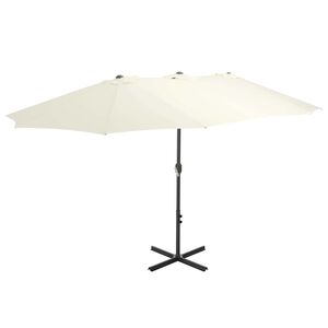 vidaXL Sonnenschirm mit Aluminium-Mast 460x270 cm Sandwei&szlig;