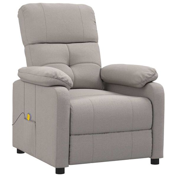 vidaXL Massagesessel Taupe Stoff