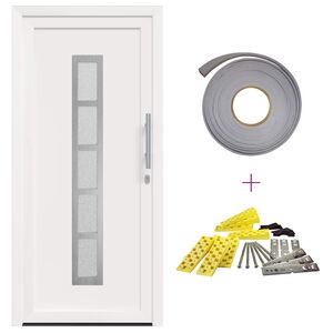 vidaXL Vordert&uuml;r 98 x 200 cm PVC Wei&szlig;