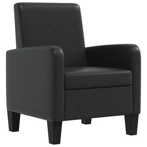 vidaXL Sessel Schwarz Kunstleder