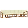 vidaXL Outdoor-Sofagarnitur 6 Stk. Natur und Creme