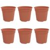 vidaXL Runder Blumentopf 6 pcs Ziegelrot &Oslash; 19 x 16 cm Kunststoff
