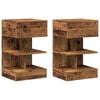 vidaXL Nachttische 2 Stk. Altholz-Optik 40x35x65 cm Holzwerkstoff