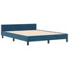 vidaXL Boxspringbett mit Kopfteil Dunkelblau 160 x 200 cm Samt