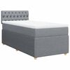 vidaXL Boxspringbett mit Matratze Hellgrau 80x200 cm Stoff