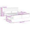 vidaXL Bettrahmen Sonoma-Eiche 180 x 200 cm Ingenieurs Holz