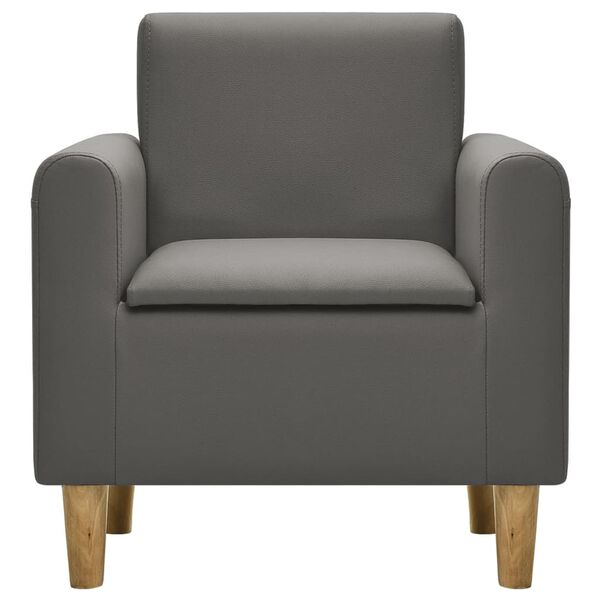 vidaXL Kindersofa Grau Kunstleder