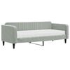vidaXL Tagesbett mit Matratze Hellgrau 90x200 cm Samt