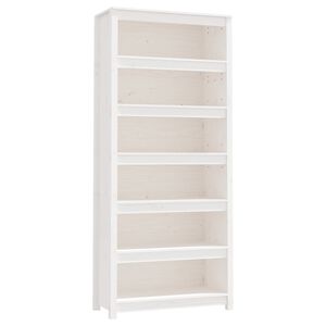 vidaXL B&uuml;cherregal Wei&szlig; 80x35x183 cm Massivholz Kiefer