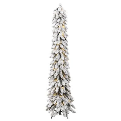 vidaXL Künstlicher Weihnachtsbaum Beleuchtung & Schnee 130 LEDs 210 cm