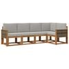 vidaXL Outdoor-Sofagarnitur 5 stk. Natur und Hellgrau Polyester