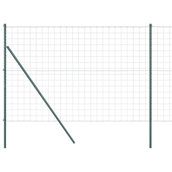 vidaXL Zaun mit Pfosten Gr&uuml;n 1,6 x 10 m Stahl und PVC