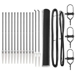 vidaXL Zaunpfosten Grau 25 x 1,2 m (25 mm Maschen) Stahl