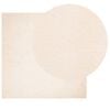 vidaXL Teppich HUARTE Kurzflor Weich und Waschbar Beige 160x160 cm