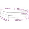 vidaXL Boxspringbett mit Matratze Dunkelblau 140x210 cm Samt