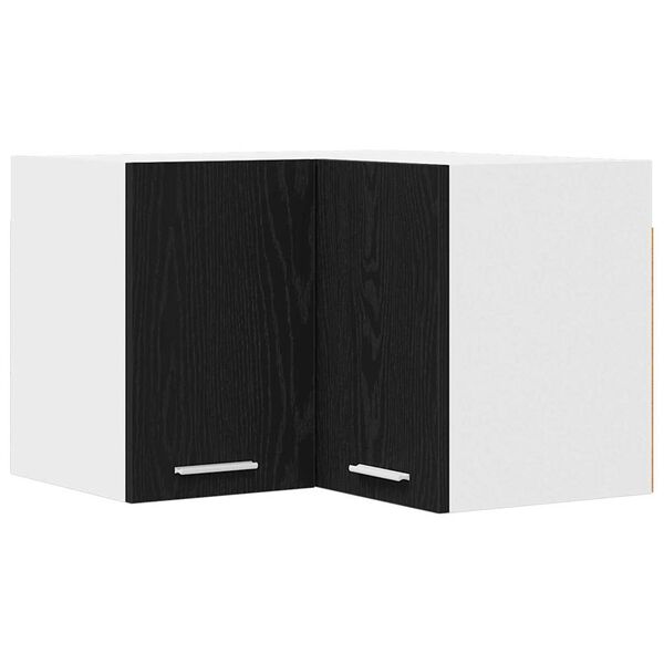 vidaXL H&auml;ngeschrank Schwarze Eiche und Wei&szlig; 57 x 57 x 40 cm