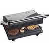 Bestron Panini-Grill 750 W Silber und Schwarz Edelstahl APG150