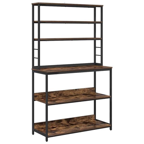 vidaXL K&uuml;chenregal Ger&auml;ucherte Eiche 100 x 40 x 168 cm Holzwerkstoff