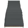 vidaXL Sonnenliegen 2 Stk. mit Auflagen Hellgrau Poly Rattan