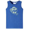 Kinder-Tanktop Blau Melange 128