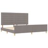 vidaXL Bettgestell mit Kopfteil Taupe 200 x 200 cm Stoff