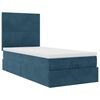 vidaXL Ottoman-Bett mit Matratzen Dunkelblau 100x200 cm Samt