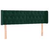 vidaXL Kopfteil mit Ohren Dunkelgr&uuml;n 147x16x78/88 cm Samt
