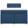 vidaXL Boxspringbett mit Matratze Blau 120x200 cm Stoff