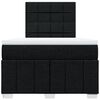 vidaXL Boxspringbett mit Matratze Schwarz 120x200 cm Stoff