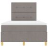 vidaXL Boxspringbett mit Matratze Taupe 120 x 200 cm Stoff