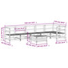 vidaXL 7-tlg. Garten-Sofagarnitur Massivholz Kiefer