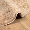 vidaXL Teppich Shaggy Hochflor NAVARRA Beige 100x100 cm Polyester