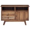 vidaXL Sideboard mit Schubladen Natur 100 x 30 x 68 cm Massivholz Teak