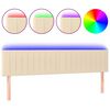 vidaXL LED Kopfteil Creme 200x5x78/88 cm Stoff