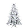 vidaXL K&uuml;nstlicher klappbarer Weihnachtsbaum Wei&szlig; 240 cm PVC und Stahl