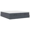 vidaXL Ottoman-Bett mit Matratzen Dunkelgrau 200x200 cm Samt