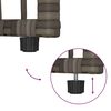 vidaXL Gartenm&ouml;bel Set 4 pcs Schwarz und Dunkelgrau