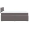 vidaXL Boxspringbett mit Matratze Grau 120x200 cm Kunstleder