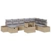 vidaXL Garten-Sofa-Set 9 pcs Beige Poly-Rattan