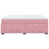 vidaXL Boxspringbett mit Matratze Rosa 180x200 cm Samt