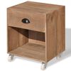 vidaXL Nachttisch Braun Massivholz