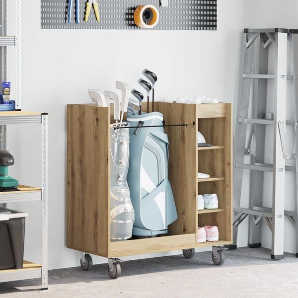 vidaXL Golf Schrank Mit Rad Uni Artisan-Eiche 65 x 45 x 98 cm