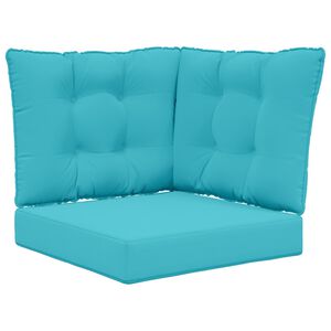 vidaXL Sofakissen f&uuml;r drau&szlig;en 3 pcs T&uuml;rkis Polyester