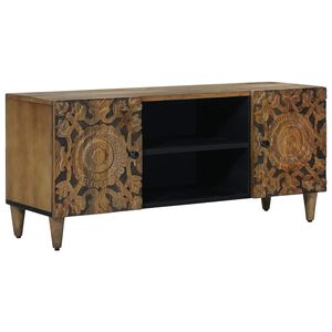 vidaXL TV-Schr&auml;nk Braun 105 x 33,5 x 46 cm Massivholz Mango