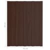 vidaXL Dachpaneele 12 Stk. Verzinkter Stahl Braun 60x45 cm
