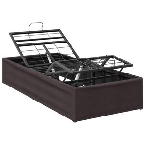 vidaXL Elektrisch verstellbares Bettgestell Braun 200 x 70 x 33,5 cm