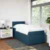 vidaXL Boxspringbett mit Matratze Blau 90x190 cm Samt