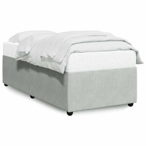 vidaXL Bettgestell ohne Matratze Hellgrau 80x200 cm Samt